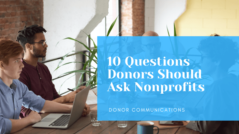 10 Questions Donors Should Ask Nonprofits - Nonprofit Fundraising